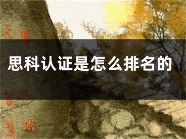 思科認(rèn)證是怎么排名的