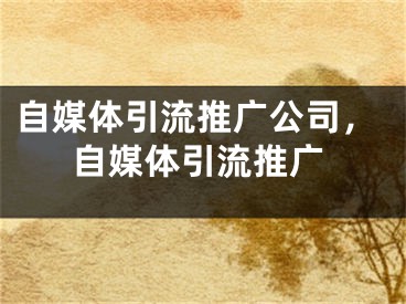 自媒體引流推廣公司，自媒體引流推廣