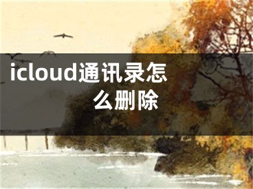 icloud通訊錄怎么刪除