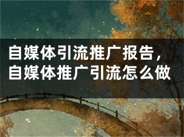 自媒體引流推廣報(bào)告，自媒體推廣引流怎么做