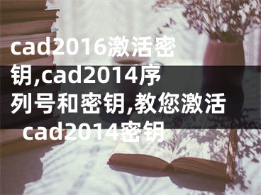 cad2016激活密鑰,cad2014序列號(hào)和密鑰,教您激活cad2014密鑰