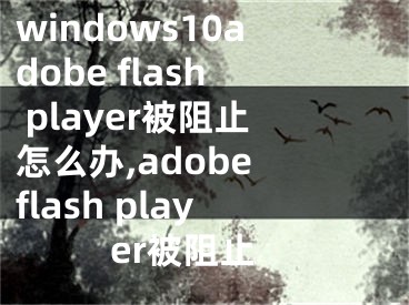 windows10adobe flash player被阻止怎么辦,adobe flash player被阻止