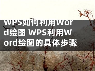 WPS如何利用Word繪圖 WPS利用Word繪圖的具體步驟