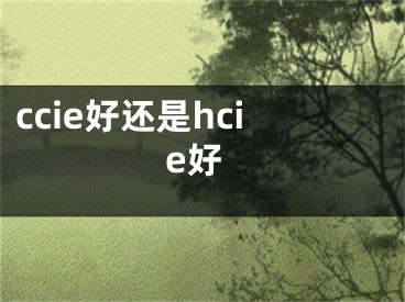 ccie好還是hcie好