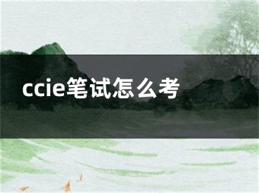 ccie筆試怎么考