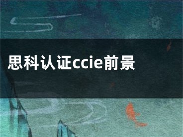 思科認(rèn)證ccie前景