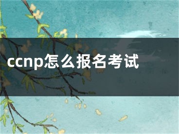 ccnp怎么報名考試