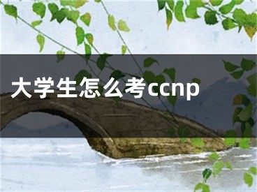 大學生怎么考ccnp