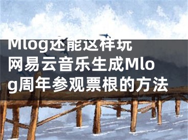 Mlog還能這樣玩 網(wǎng)易云音樂生成Mlog周年參觀票根的方法