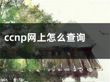 ccnp網(wǎng)上怎么查詢