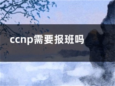 ccnp需要報(bào)班嗎