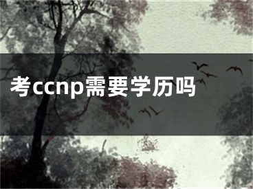 考ccnp需要學歷嗎