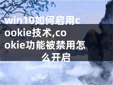 win10如何啟用cookie技術,cookie功能被禁用怎么開啟