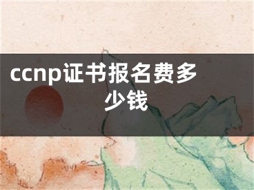 ccnp證書報(bào)名費(fèi)多少錢