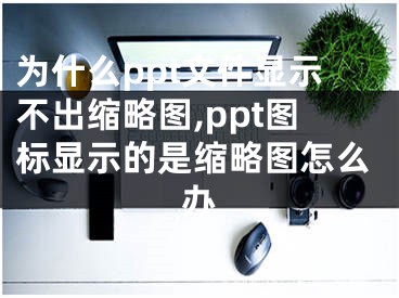 為什么ppt文件顯示不出縮略圖,ppt圖標(biāo)顯示的是縮略圖怎么辦