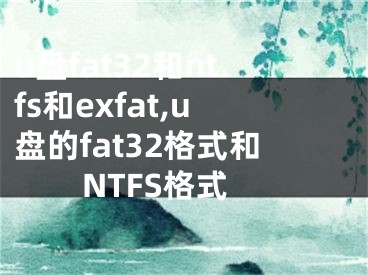 u盤fat32和ntfs和exfat,u盤的fat32格式和NTFS格式