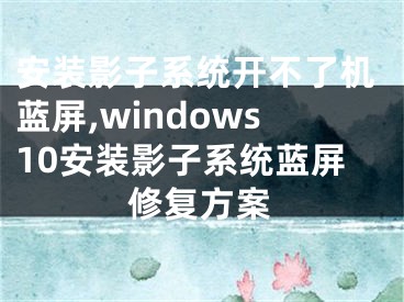 安裝影子系統(tǒng)開不了機(jī)藍(lán)屏,windows10安裝影子系統(tǒng)藍(lán)屏修復(fù)方案