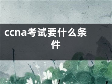 ccna考試要什么條件