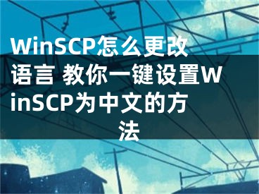 WinSCP怎么更改語言 教你一鍵設(shè)置WinSCP為中文的方法