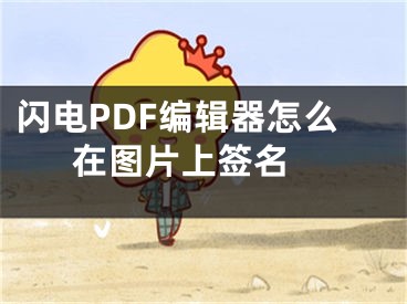 閃電PDF編輯器怎么在圖片上簽名 