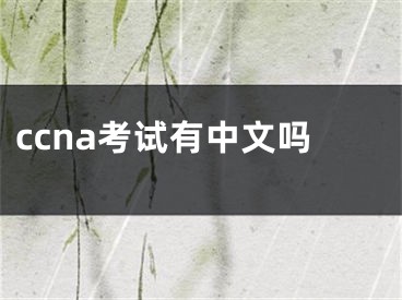 ccna考試有中文嗎