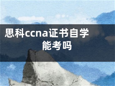 思科ccna證書自學能考嗎