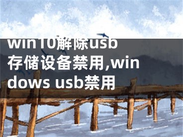 win10解除usb存儲設備禁用,windows usb禁用