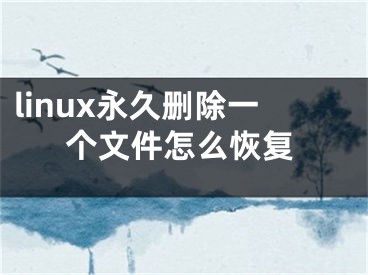 linux永久刪除一個文件怎么恢復(fù)