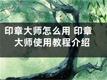 印章大師怎么用 印章大師使用教程介紹