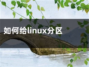 如何給linux分區(qū)