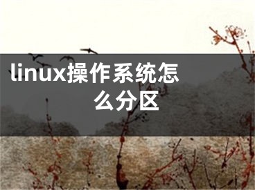 linux操作系統(tǒng)怎么分區(qū)