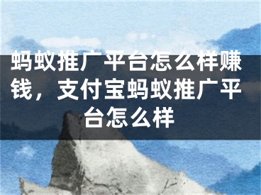 螞蟻推廣平臺怎么樣賺錢，支付寶螞蟻推廣平臺怎么樣