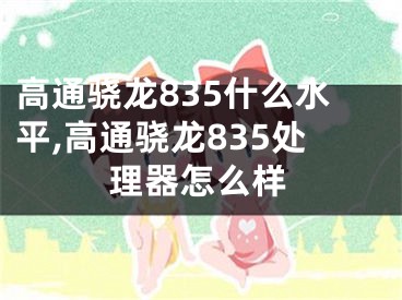 高通驍龍835什么水平,高通驍龍835處理器怎么樣