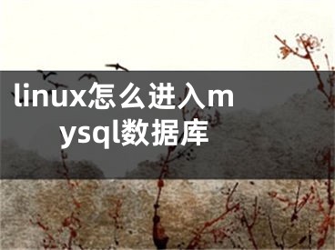 linux怎么進入mysql數(shù)據(jù)庫