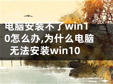 電腦安裝不了win10怎么辦,為什么電腦無法安裝win10