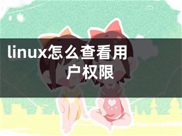 linux怎么查看用戶權(quán)限