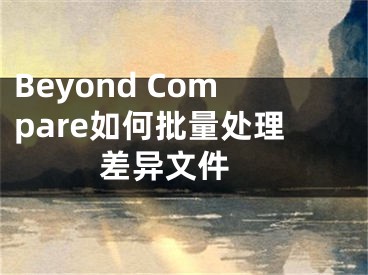 Beyond Compare如何批量處理差異文件 