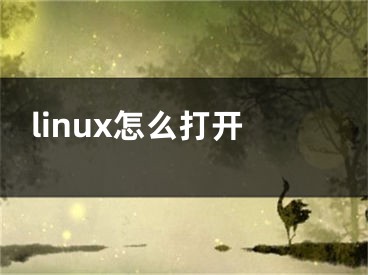 linux怎么打開