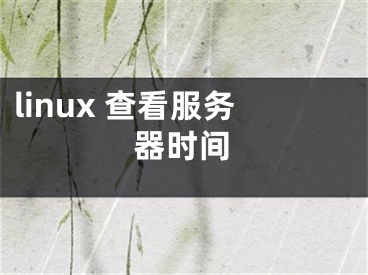 linux 查看服務器時間