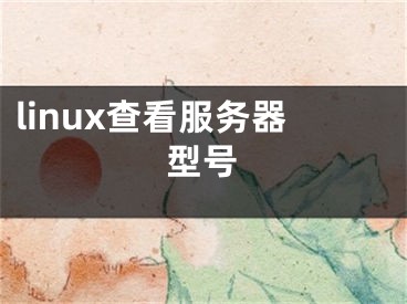 linux查看服務(wù)器型號(hào)