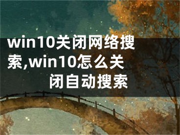 win10關(guān)閉網(wǎng)絡(luò)搜索,win10怎么關(guān)閉自動搜索