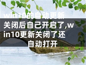 win10的自動更新關(guān)閉后自己開啟了,win10更新關(guān)閉了還自動打開