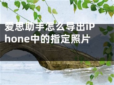 愛思助手怎么導(dǎo)出iPhone中的指定照片 