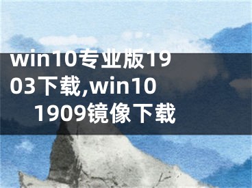 win10專業(yè)版1903下載,win101909鏡像下載