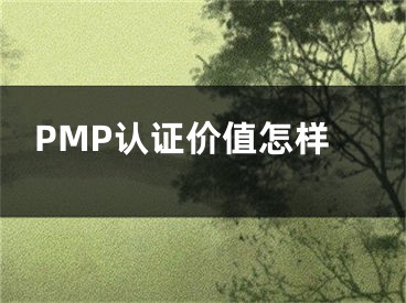 PMP認證價值怎樣