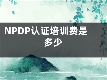 NPDP認(rèn)證培訓(xùn)費(fèi)是多少