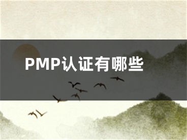 PMP認證有哪些