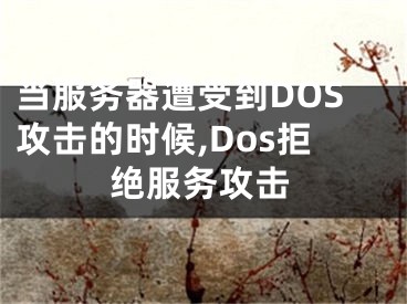 當(dāng)服務(wù)器遭受到DOS攻擊的時(shí)候,Dos拒絕服務(wù)攻擊