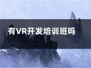 有VR開發(fā)培訓(xùn)班嗎