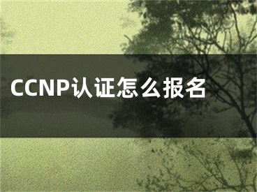 CCNP認(rèn)證怎么報(bào)名